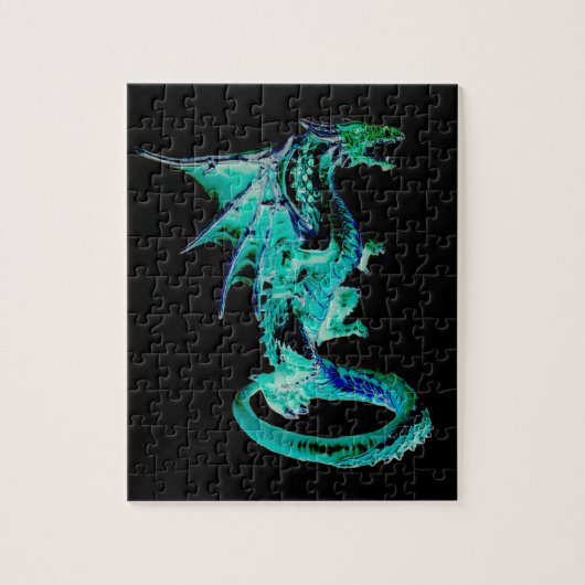 シー ブルー ドラゴン オーシャン ファンタジー 神話の生き物 St ジグソーパズル (縦)