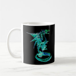 シー ブルー ドラゴン ファンタジー | マジカル コーヒー コーヒーマグカップ