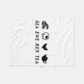 シー・ユー・ヘン・ティー フリースブランケット (正面(横))