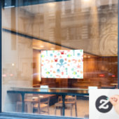 シー・ワールド風パターン ウィンドウサイン (カフェ窓)