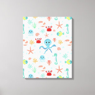 シー・ワールド風パターン キャンバスプリント