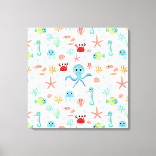 シー・ワールド風パターン キャンバスプリント