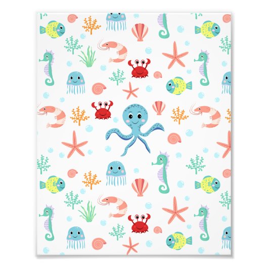 シー・ワールド風パターン フォトプリント            (正面)