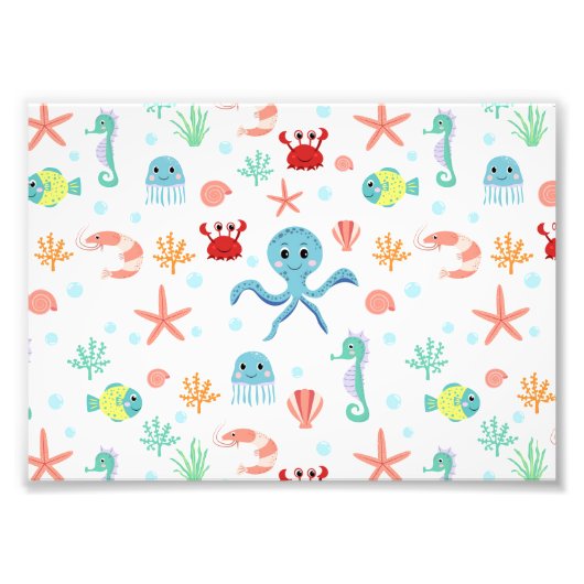 シー・ワールド風パターン フォトプリント            (正面)