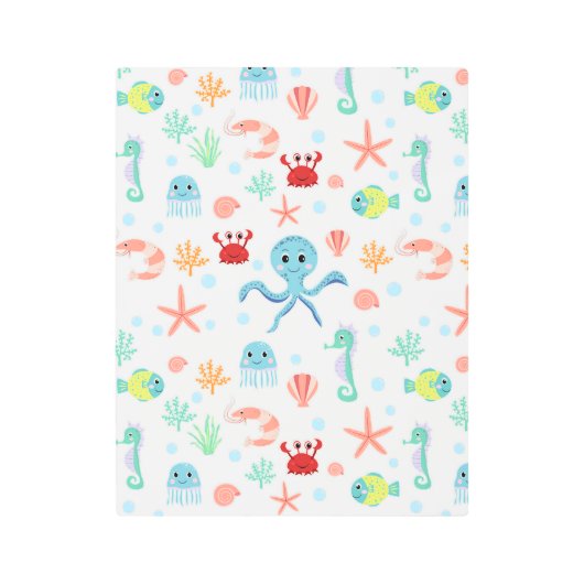 シー・ワールド風パターン メタルプリント (正面)