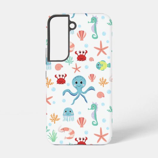 シー・ワールド風パターン SAMSUNG GALAXYケース (裏面)