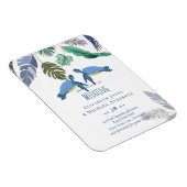 シー・結婚カメの青い黄 マグネット (右側)