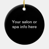 シー…進行中のマッサージのドアの標識 セラミックオーナメント (裏面)