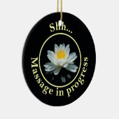 シー…進行中のマッサージのドアの標識 セラミックオーナメント (右)