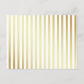 シー……驚いた！金ゴールド誕生モダンパーティー インビテーションポストカード (裏面)