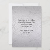 シ動揺してルバーダマスクパープルリボンボウ結婚ズ 招待状 (裏面)