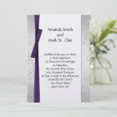 シ動揺してルバーダマスクパープルリボンボウ結婚ズ 招待状 (スタンド正面)