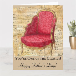 シ動揺してート音楽ビクトリアン椅子の父の日 カード
