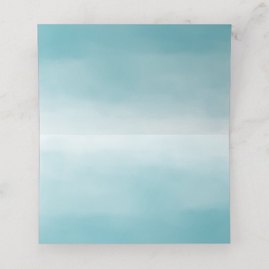 シ地中海のーブルグラデーションー表番号 プレイスカード (内部開封)