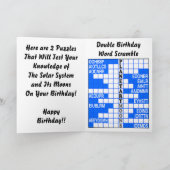 シ太陽のステム惑星と月語スクランブル カード (内部)