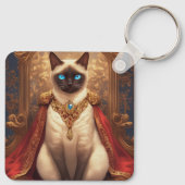 シ威厳のあるア王室のメネコポートレート キーホルダー (裏面)