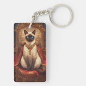 シ威厳のあるア王室のメネコポートレート キーホルダー (裏面)