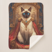 シ威厳のあるア王室のメネコポートレート シェルパブランケット (正面)