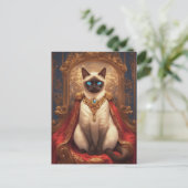 シ威厳のあるア王室のメネコポートレート ポストカード (スタンド正面)