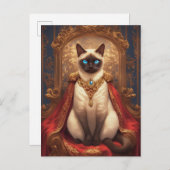 シ威厳のあるア王室のメネコポートレート ポストカード (正面/裏面)