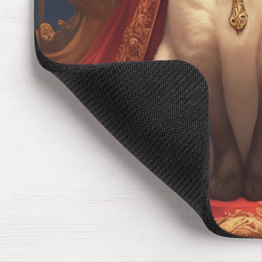 シ威厳のあるア王室のメネコポートレート マウスパッド (コーナー)