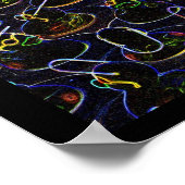 シ白熱［赤熱］光を放つェーズクール付きラバーダックプリント ポスター (角)