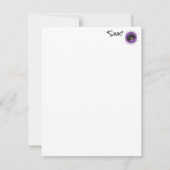 「シ空白のンク」を搭載したペキガースカード サンキューカード (裏面)