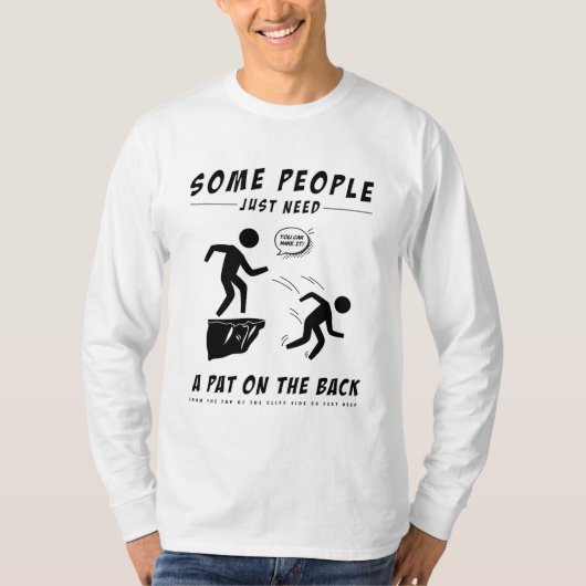 シ笑わされるャツ |ことわざおもしろいシャツ Tシャツ (正面)