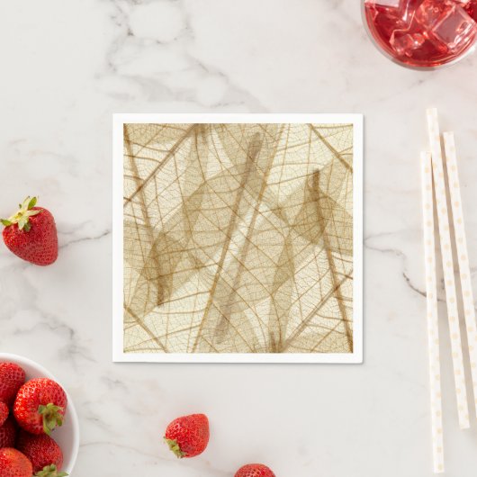 シ素朴アシュークリーム葉レース スタンダードカクテルナプキン (インサイチュ)