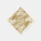 シ素朴アシュークリーム葉レース スタンダードカクテルナプキン (角)