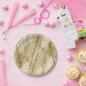 シ素朴アシュークリーム葉レース ペーパープレート (パーティー)