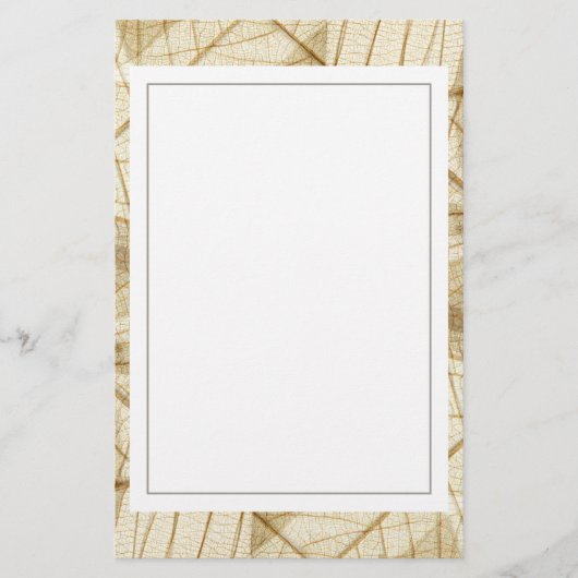 シ素朴アシュークリーム葉レース 便箋 (正面)