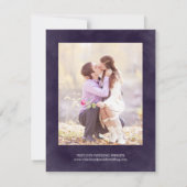 シ素朴ックウェディングセーブザデートパープル セーブザデート (裏面)