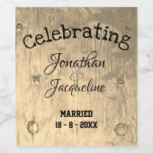 シ素朴ッパーソナライズされたクのワインボトルラベル ワインラベル (シングルラベル)