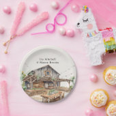 シ素朴ッ結婚クブライダルシャワー ペーパープレート (パーティー)