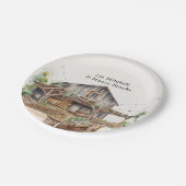 シ素朴ッ結婚クブライダルシャワー ペーパープレート (アングル)