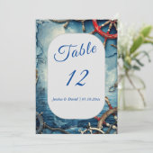 シ素朴ッ航海のクのテーブル番号 招待状 (スタンド正面)