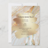 シ航海のェルイカ大理石金ゴールド水彩音 招待状 (裏面)