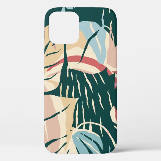 シ芸術的ームレスなパタ葉ーンと抽象芸術モ Case-Mate iPhoneケース (裏面)