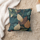 シ葉ームレスパターン クッション (ブランケット)