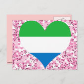 シ買エラレオネ国旗 ポストカード (正面/裏面)