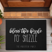 シ賛美ズル家の黒のおもしろいこのHizle ドアマット