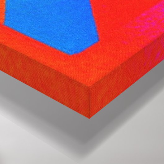 ジオメトリ脳汁とトラぺゾイド幻視 キャンバスプリント (コーナー (底面))