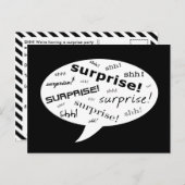 シ！サプライズパーティーだ！:漫画音声バブル インビテーションポストカード (正面/裏面)