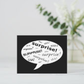 シ！サプライズパーティーだ！:漫画音声バブル インビテーションポストカード (スタンド正面)