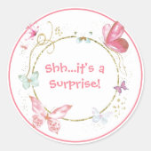 シ…驚いた!ステッカー ラウンドシール (正面)