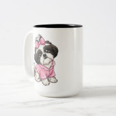 シ Shih Tzu ツートーンマグカップ (正面左)