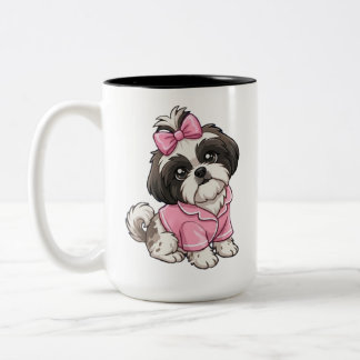 シ Shih Tzu ツートーンマグカップ
