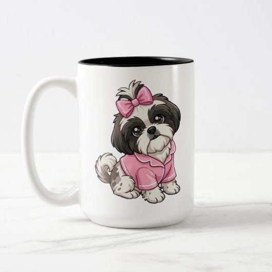 シ Shih Tzu ツートーンマグカップ (左)