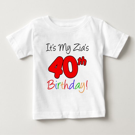 ジアの40歳の誕生日 ベビーTシャツ (正面)